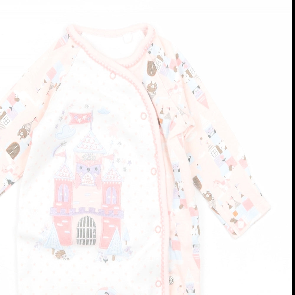 TU Girls Pink Geometric  Babydoll One Piece Size 0-3 Months