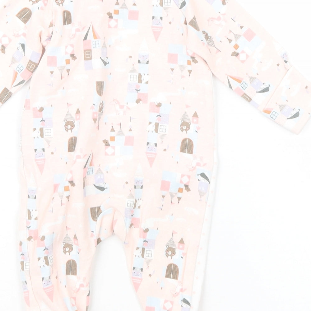 TU Girls Pink Geometric  Babydoll One Piece Size 0-3 Months