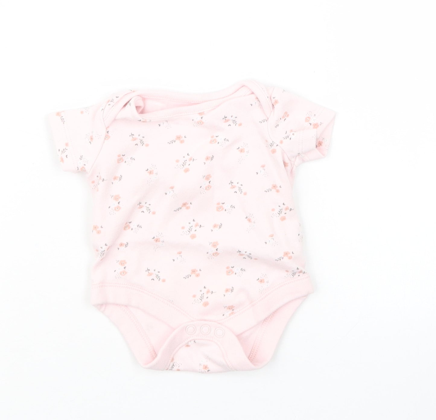 F&F Girls Pink Floral  Babygrow One-Piece Size Newborn