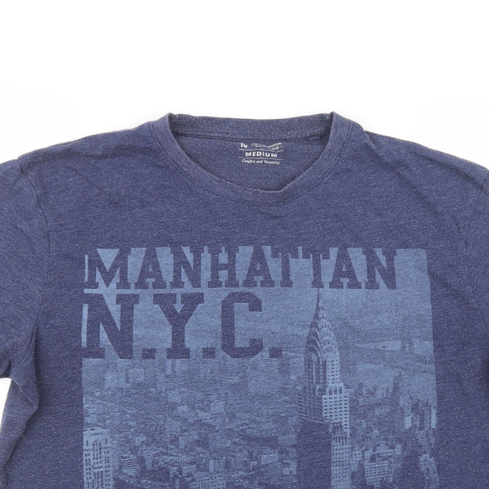 TU Mens Blue    T-Shirt Size M