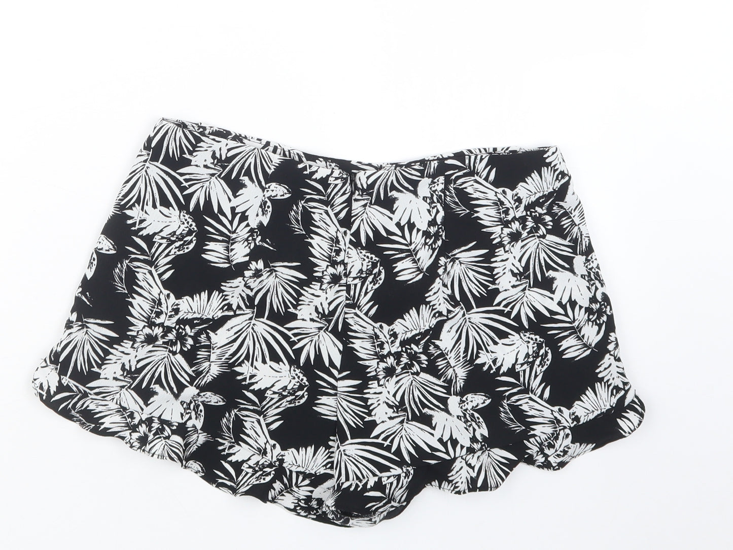 FOREVER 21 Womens Black Geometric  Hot Pants Shorts Size S