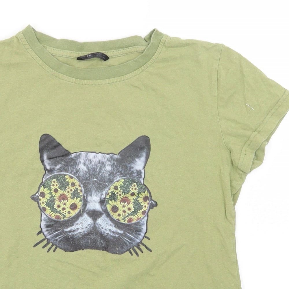 SheIn Womens Green   Basic T-Shirt Size S
