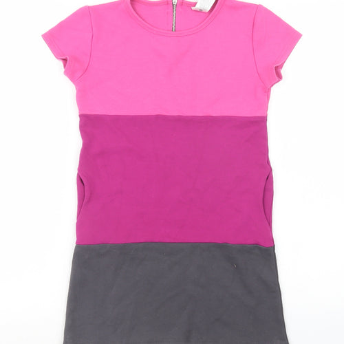 here there Girls Pink   Basic T-Shirt Size 11-12 Years  - Long