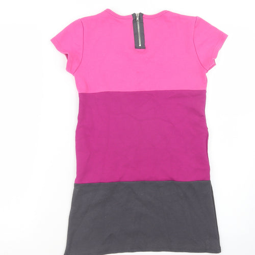 here there Girls Pink   Basic T-Shirt Size 11-12 Years  - Long