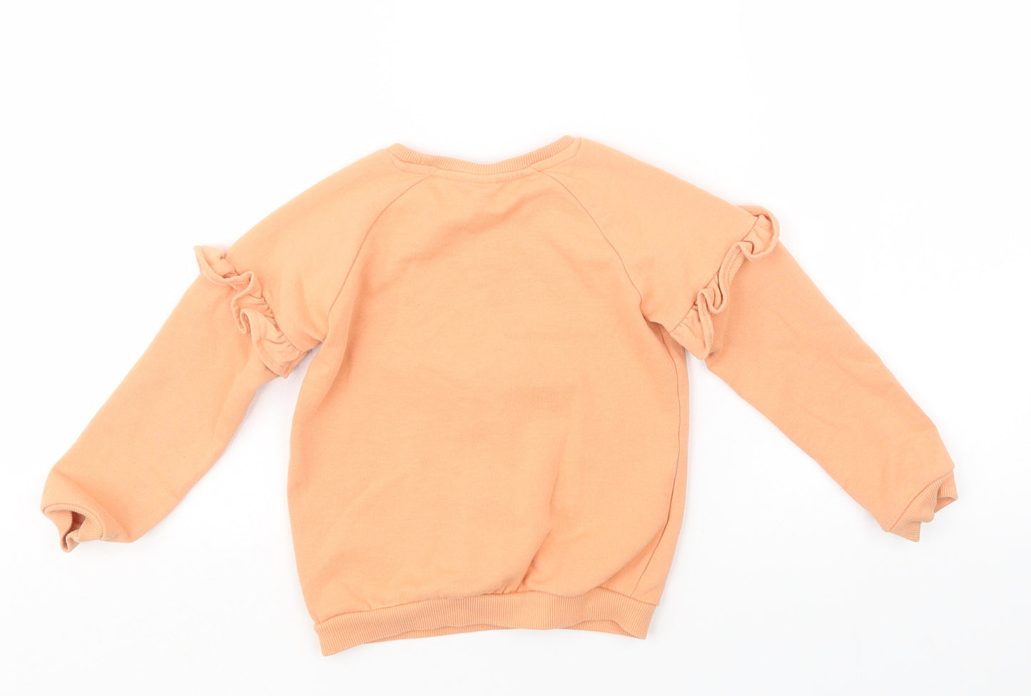 TU Girls Orange   Pullover Jumper Size 3-4 Years