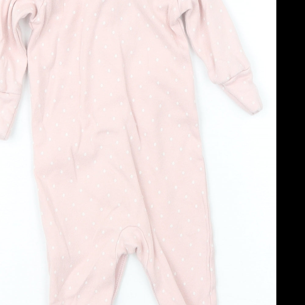 Matalan Girls Pink Polka Dot  Babydoll One Piece Size 0-3 Months