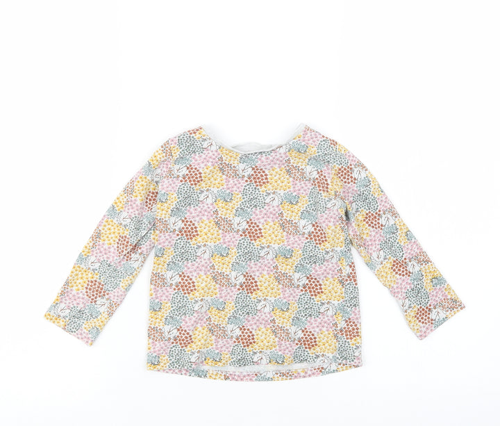 Matalan Girls Pink Floral Basic T-Shirt Size 3-4 Years
