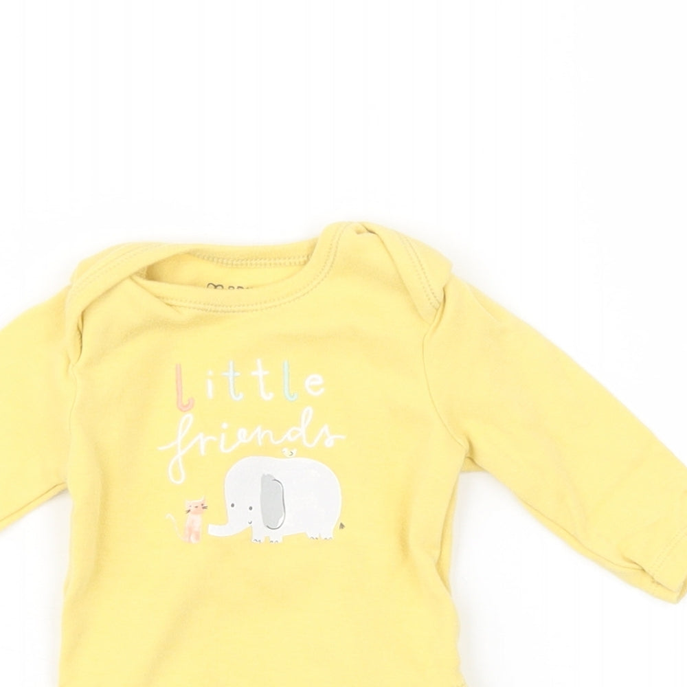 Primark Girls Yellow   Babygrow One-Piece Size 0-3 Months