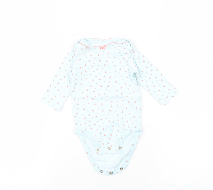 Carter's Girls Blue Fair Isle Babygrow One-Piece Size 0-3 Months