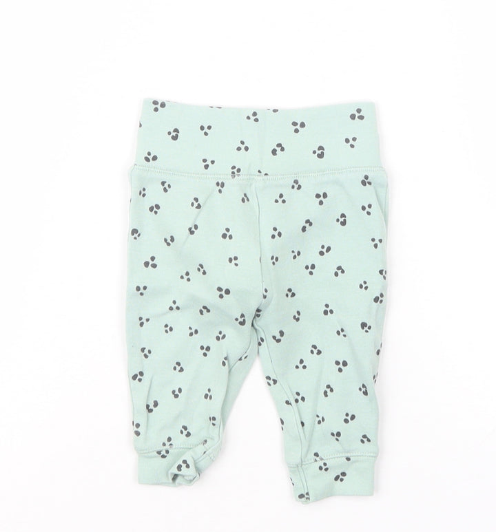 Primark Girls Green Geometric  Capri Trousers Size 0-3 Months
