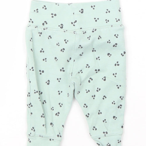 Primark Girls Green Geometric  Capri Trousers Size 0-3 Months