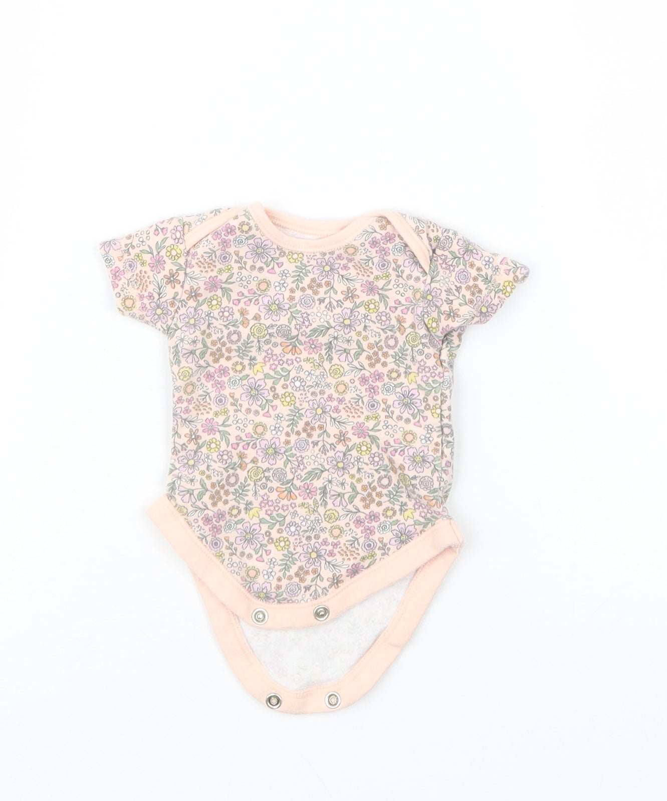 Nutmeg Girls Pink Floral  Babygrow One-Piece Size Newborn
