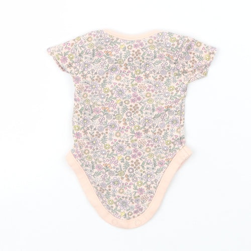 Nutmeg Girls Pink Floral  Babygrow One-Piece Size Newborn