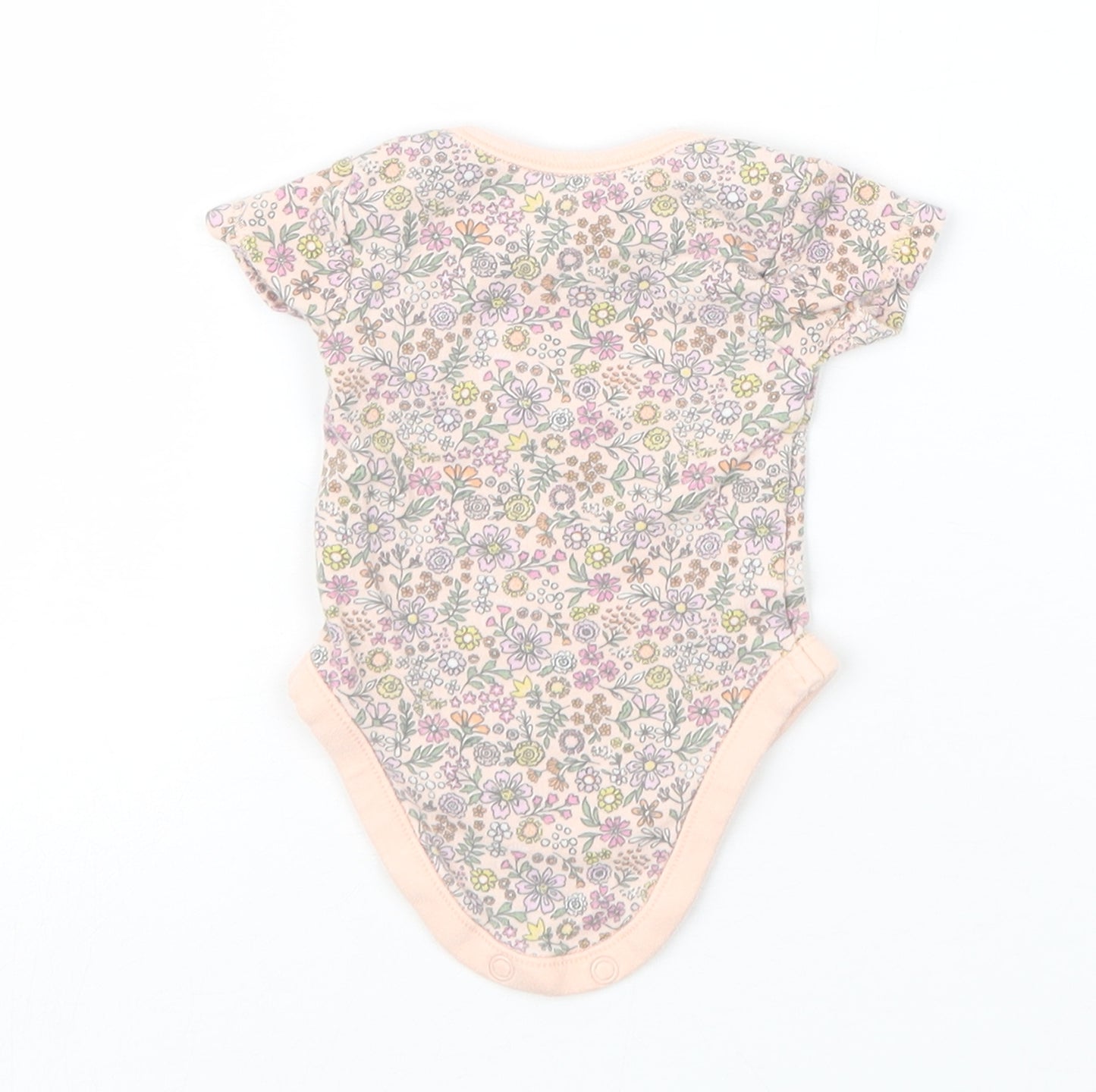 Nutmeg Girls Pink Floral  Babygrow One-Piece Size Newborn