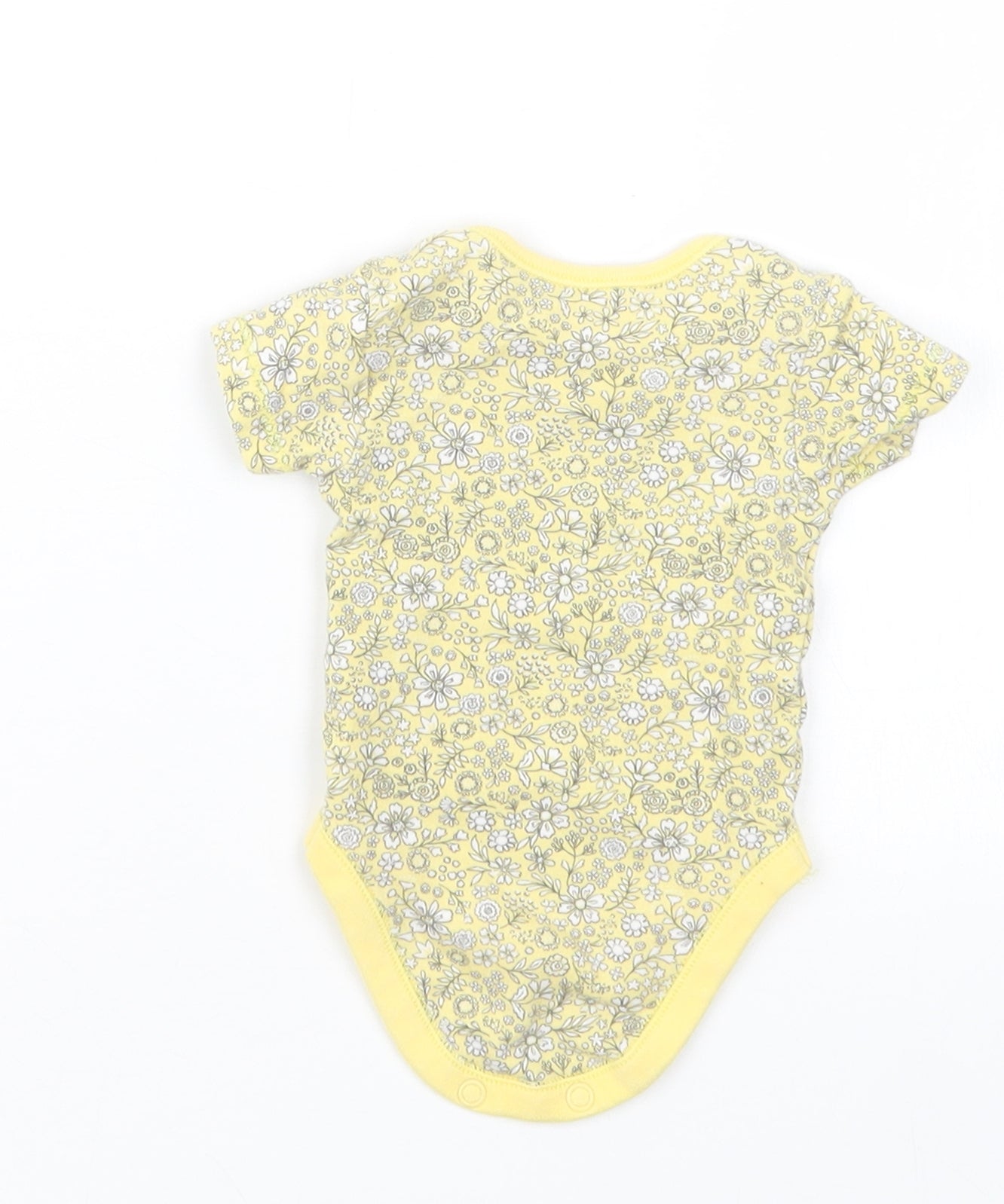 Nutmeg Girls Yellow Floral  Babygrow One-Piece Size Newborn