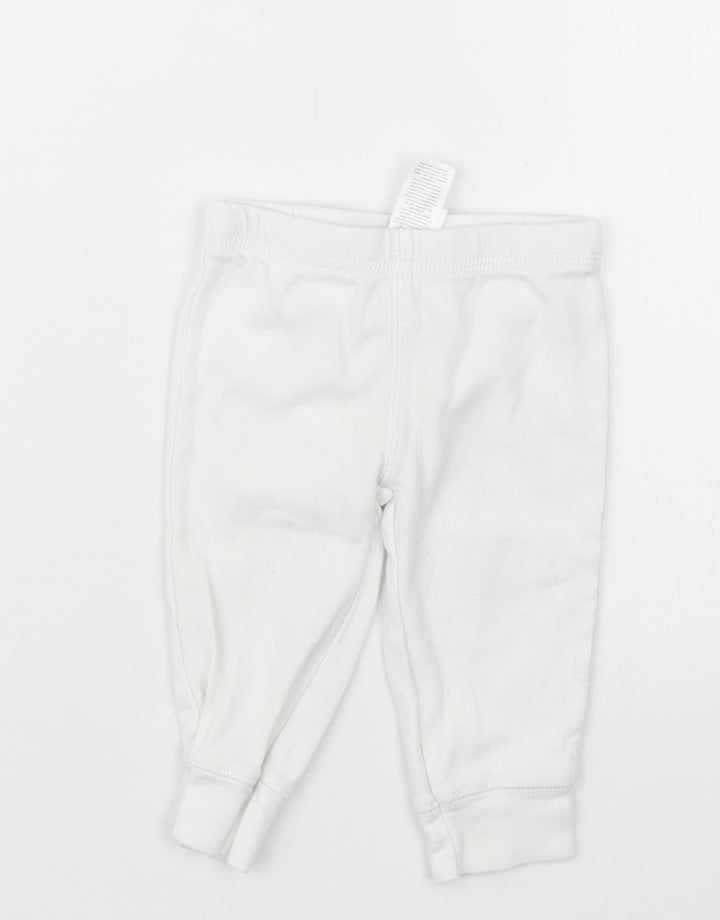 Carter's Girls White   Capri Trousers Size 0-3 Months