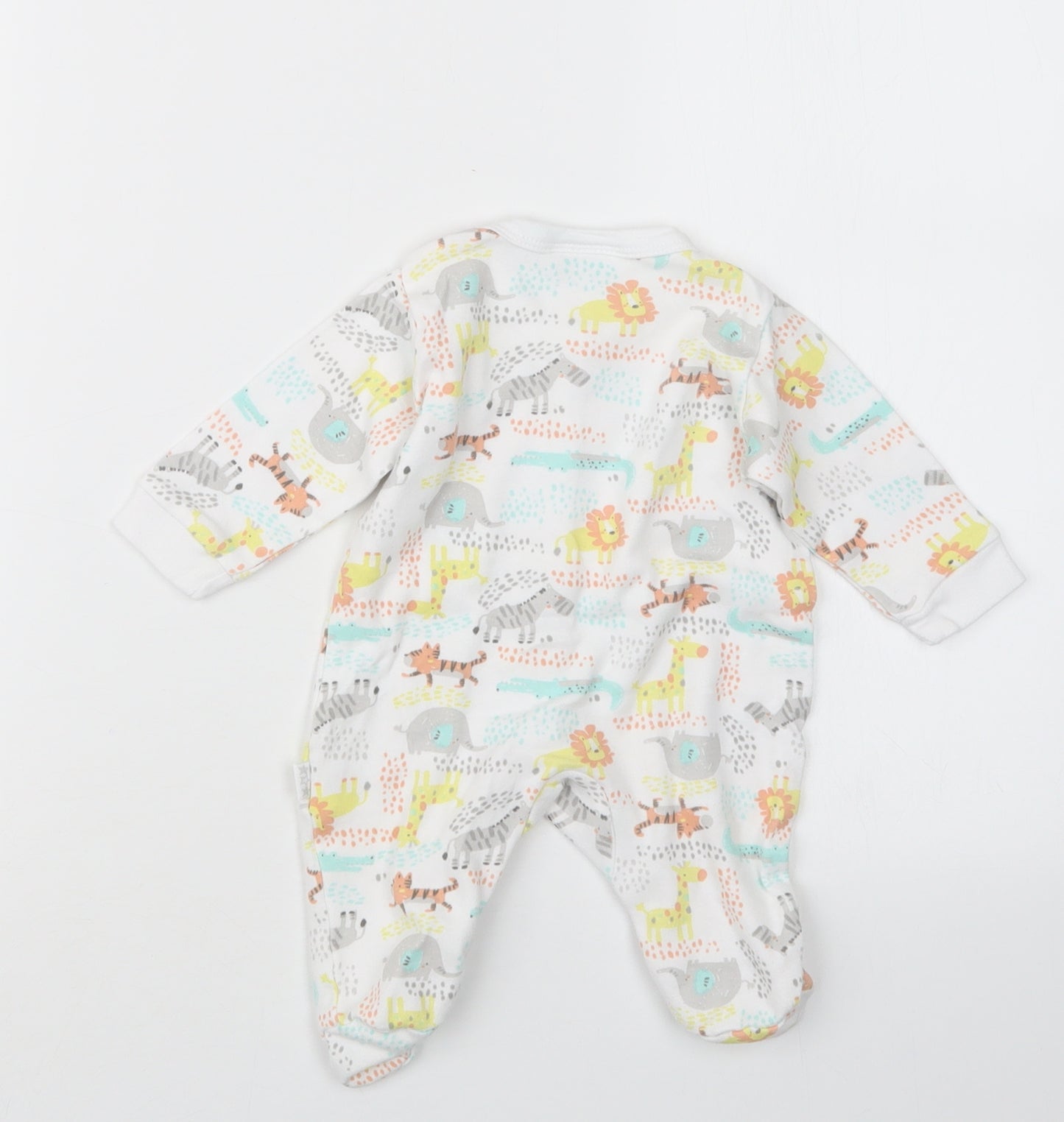 Watch Me Grow Baby White Geometric  Babydoll One Piece Size 0-3 Months