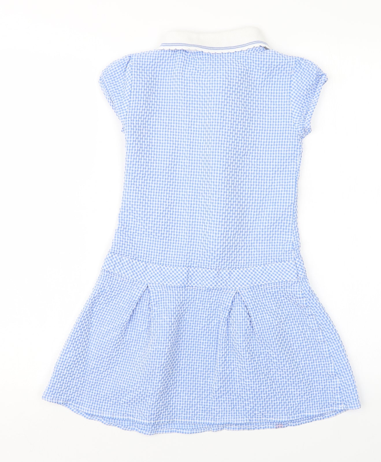Marks and Spencer Girls Blue Gingham  A-Line  Size 8-9 Years  - School