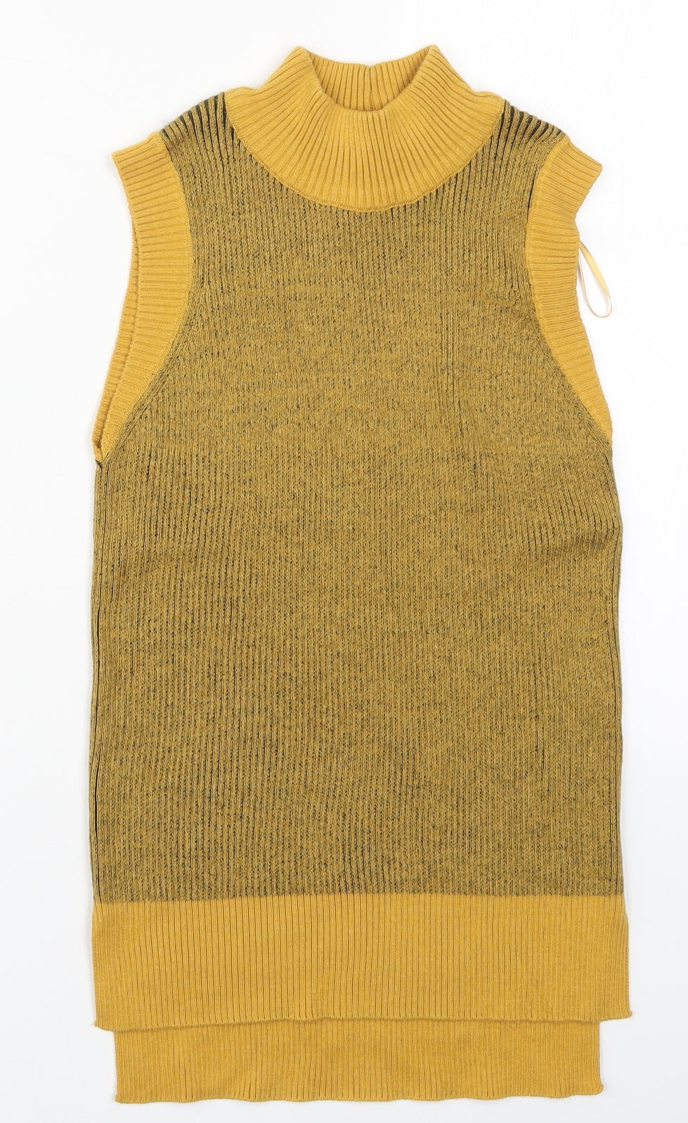 TU Womens Yellow  Knit Vest Jumper Size 10