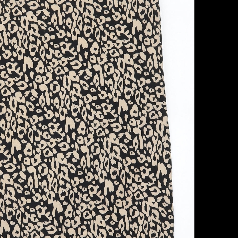 Blossom Womens Beige Animal Print  Straight & Pencil Skirt Size 10