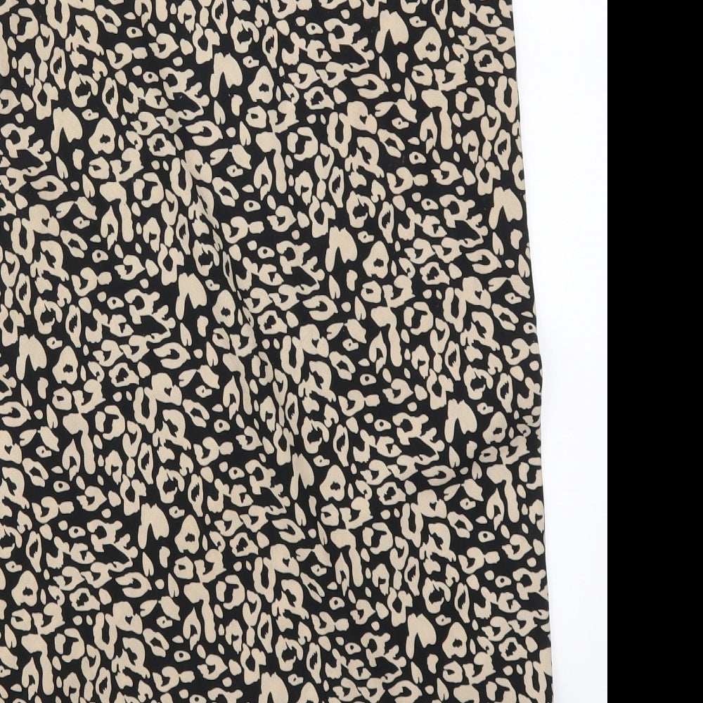 Blossom Womens Beige Animal Print  Straight & Pencil Skirt Size 10