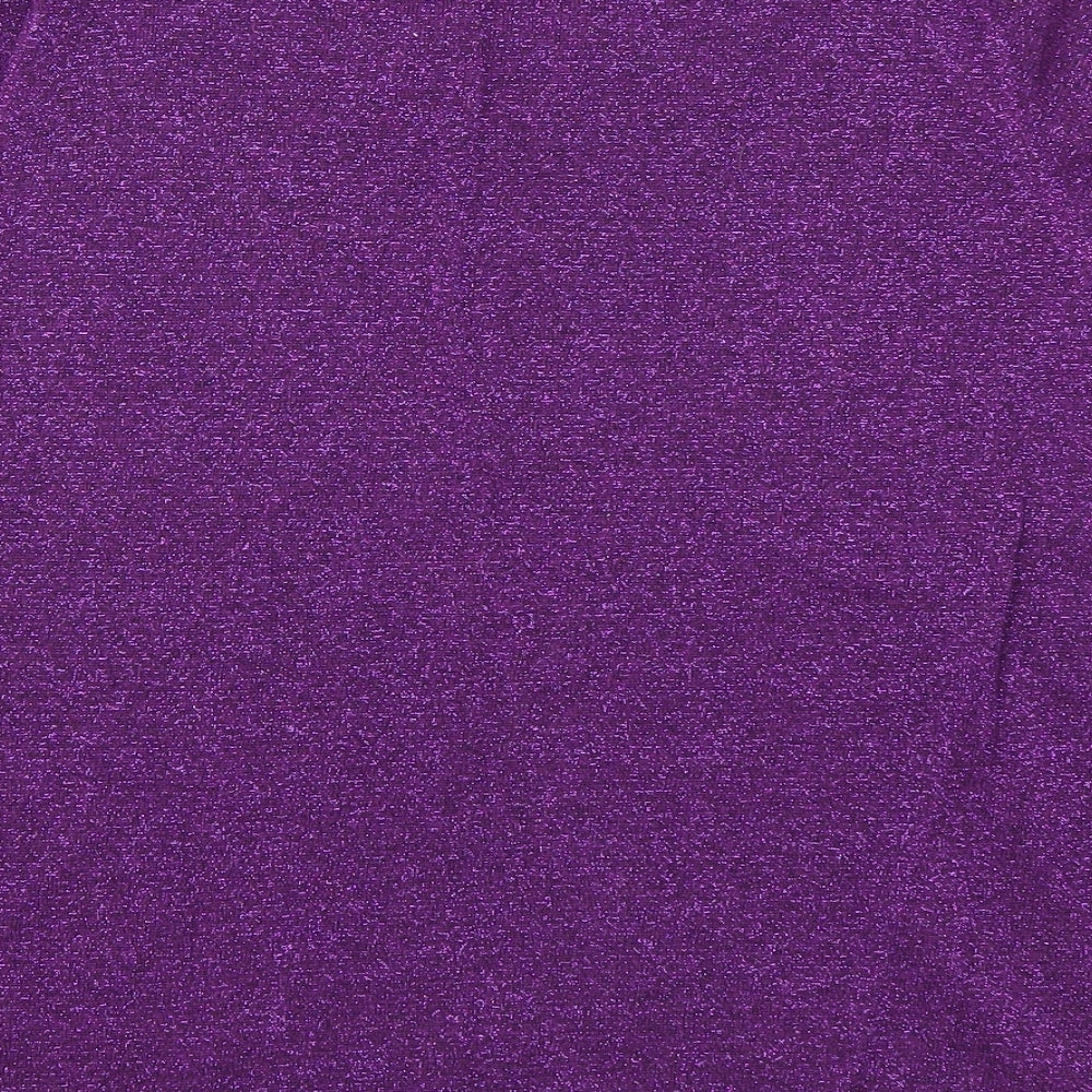 Anna Rose Womens Purple   Basic T-Shirt Size 2XL
