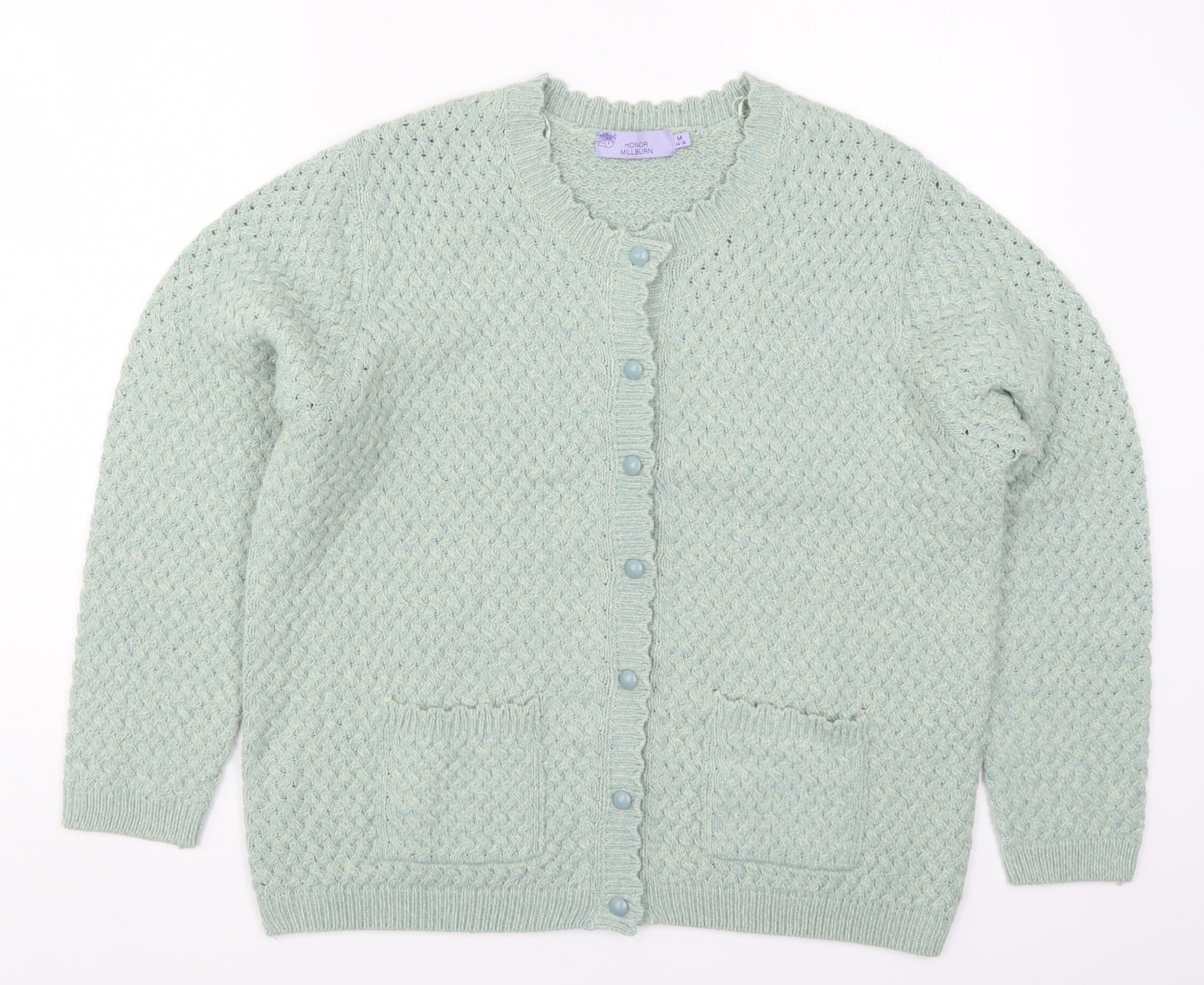 Honor Millburn Womens Green  Knit Cardigan Jumper Size 14
