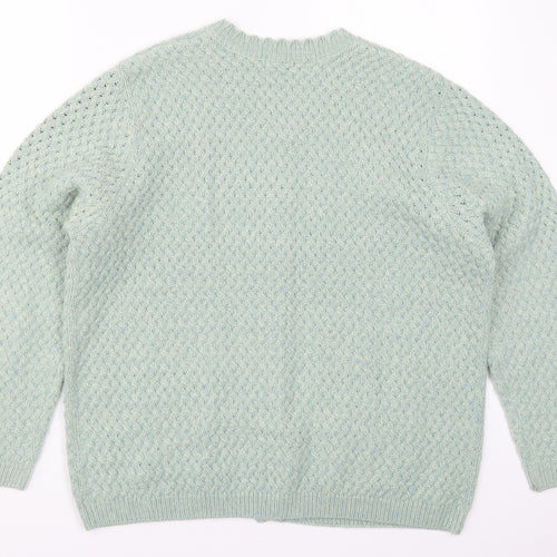 Honor Millburn Womens Green  Knit Cardigan Jumper Size 14