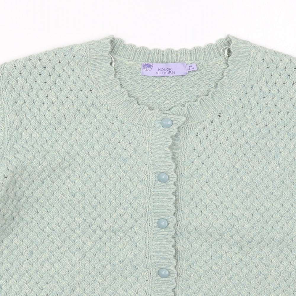 Honor Millburn Womens Green  Knit Cardigan Jumper Size 14