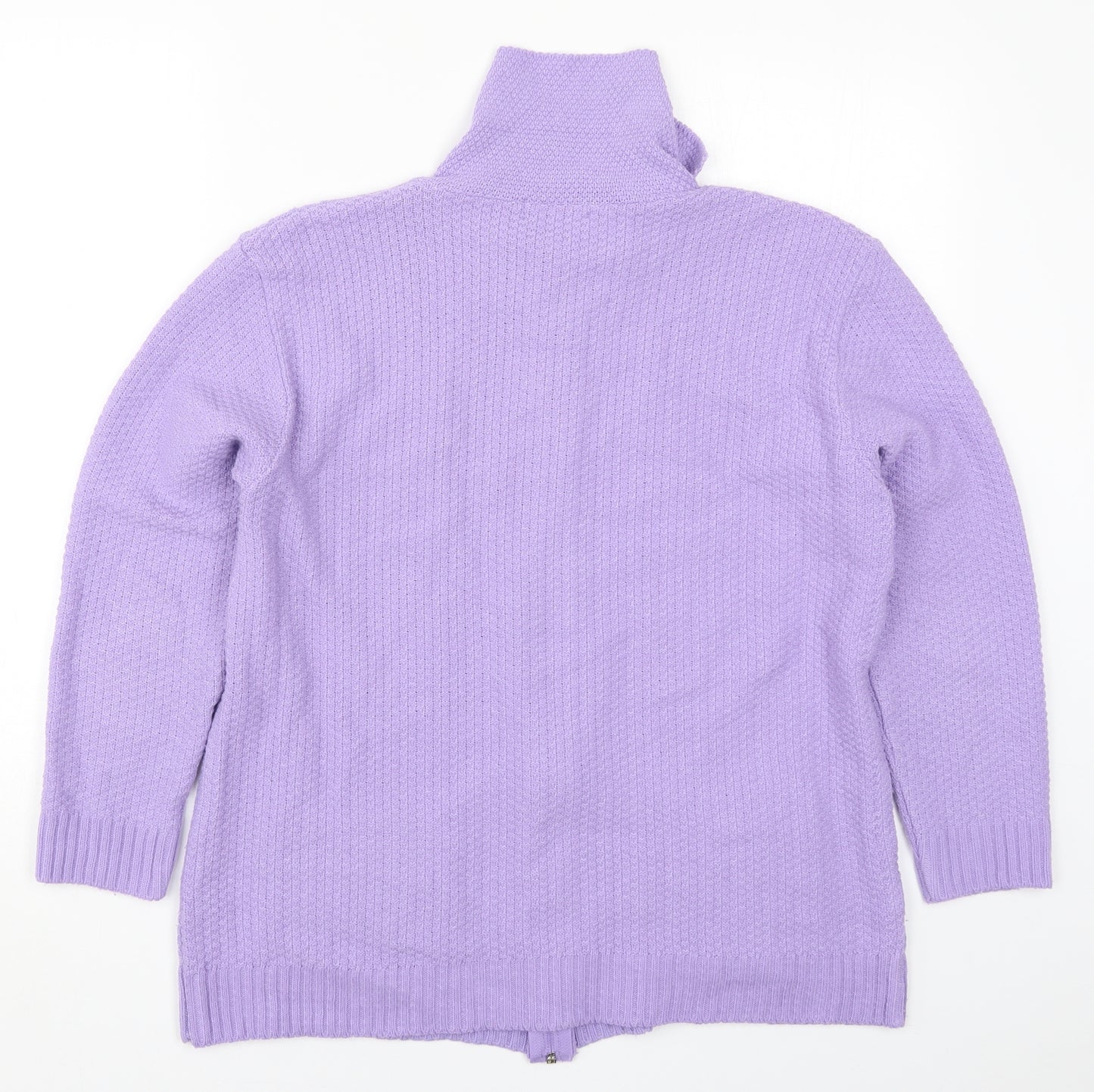 Lady Ice Womens Purple  Knit Full Zip Jumper Size L