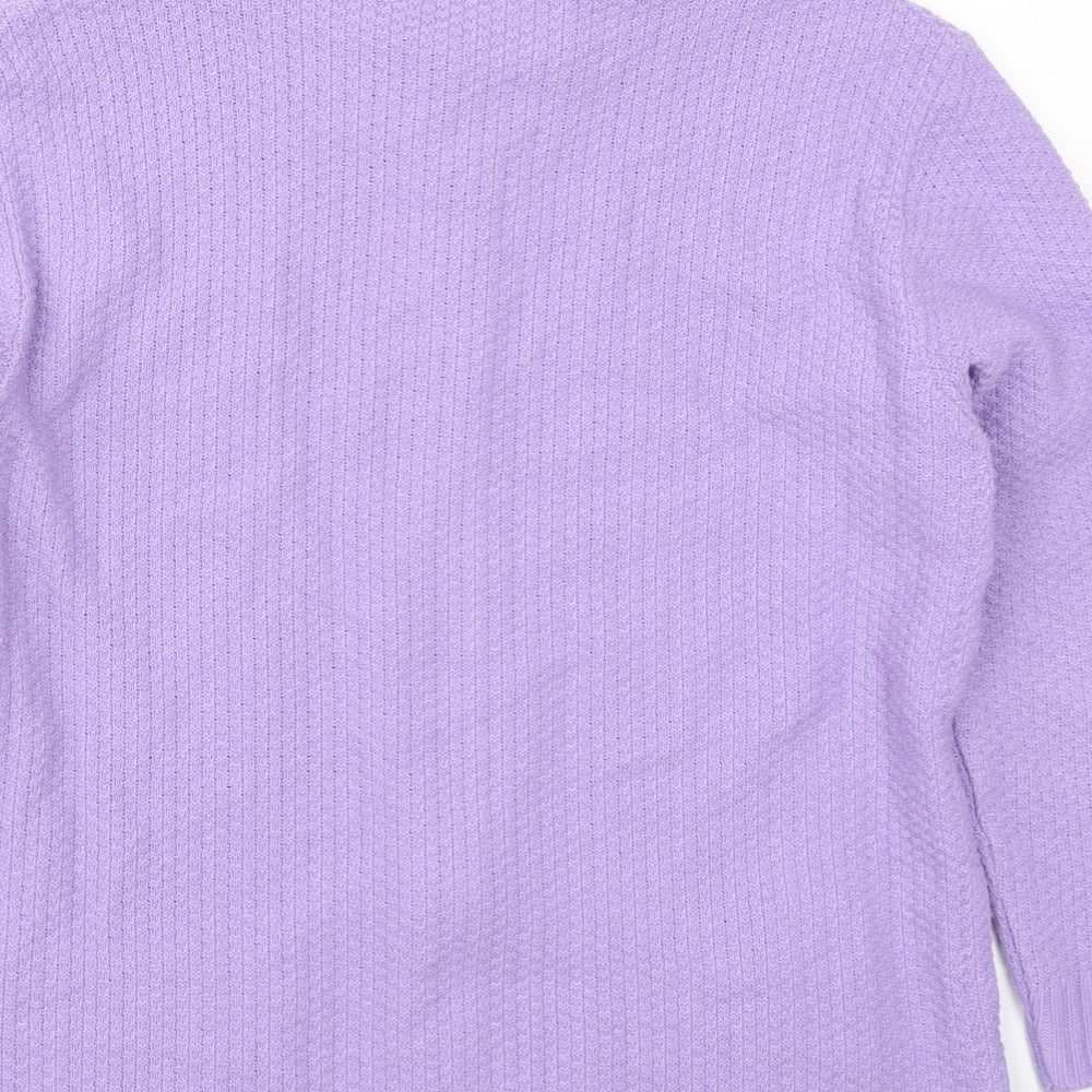 Lady Ice Womens Purple  Knit Full Zip Jumper Size L