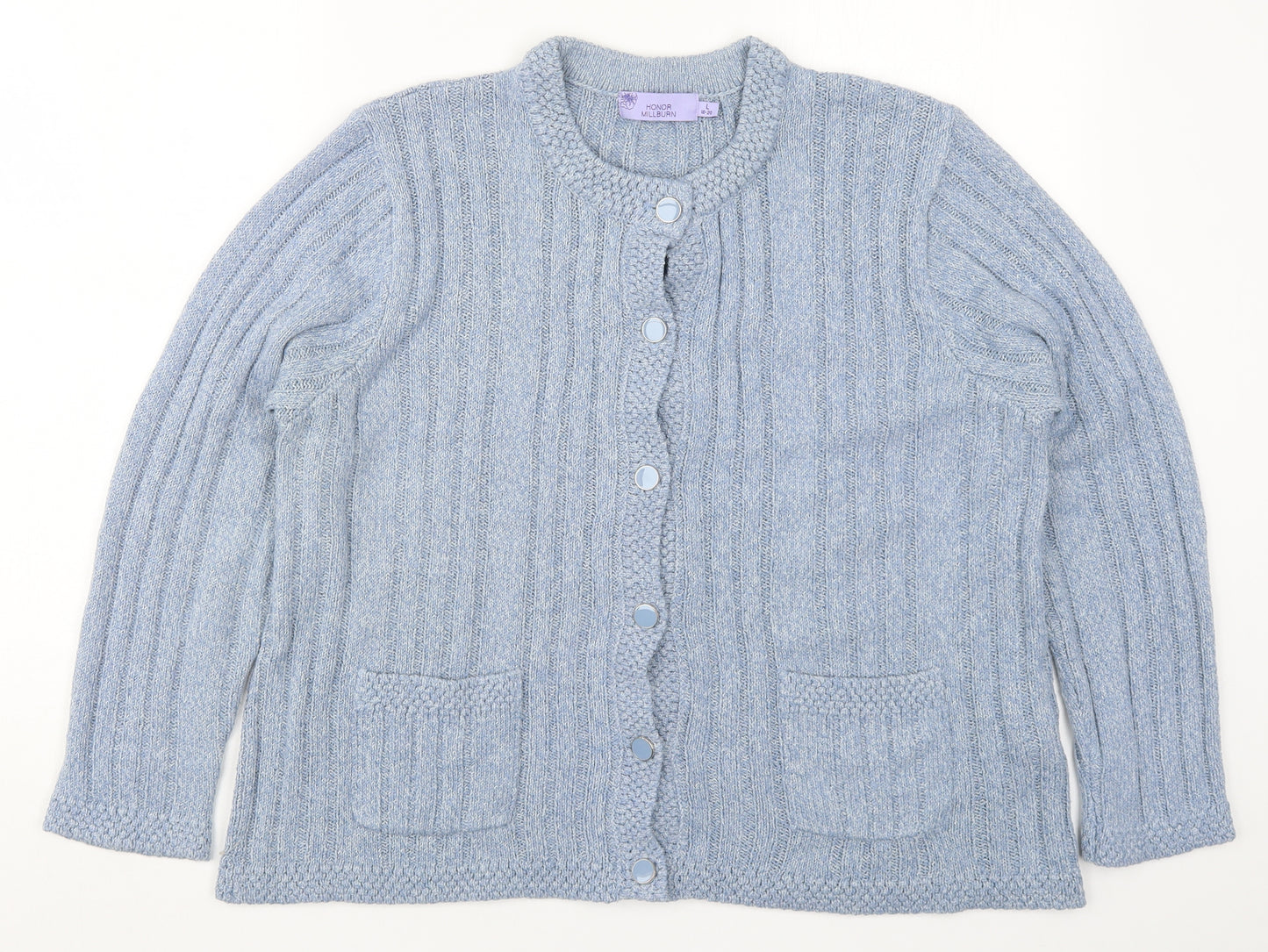 Honor Millburn Womens Blue  Knit Cardigan Jumper Size 18