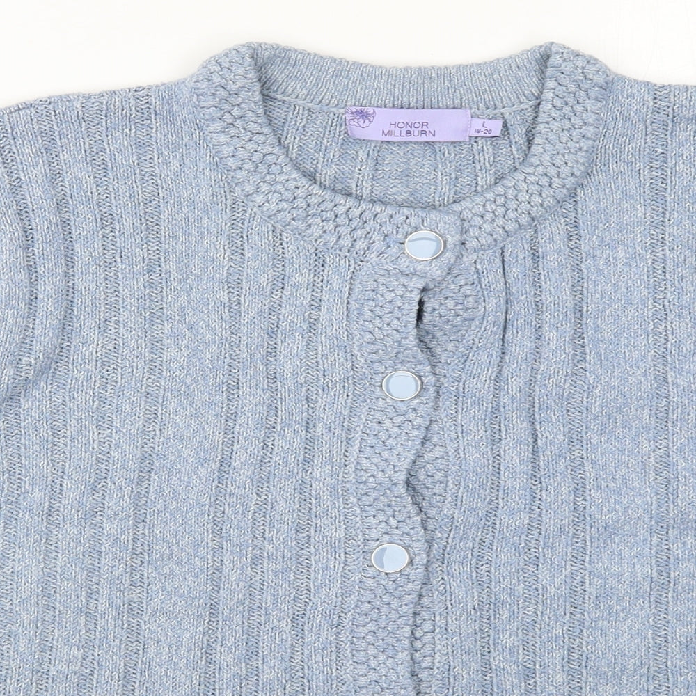 Honor Millburn Womens Blue  Knit Cardigan Jumper Size 18