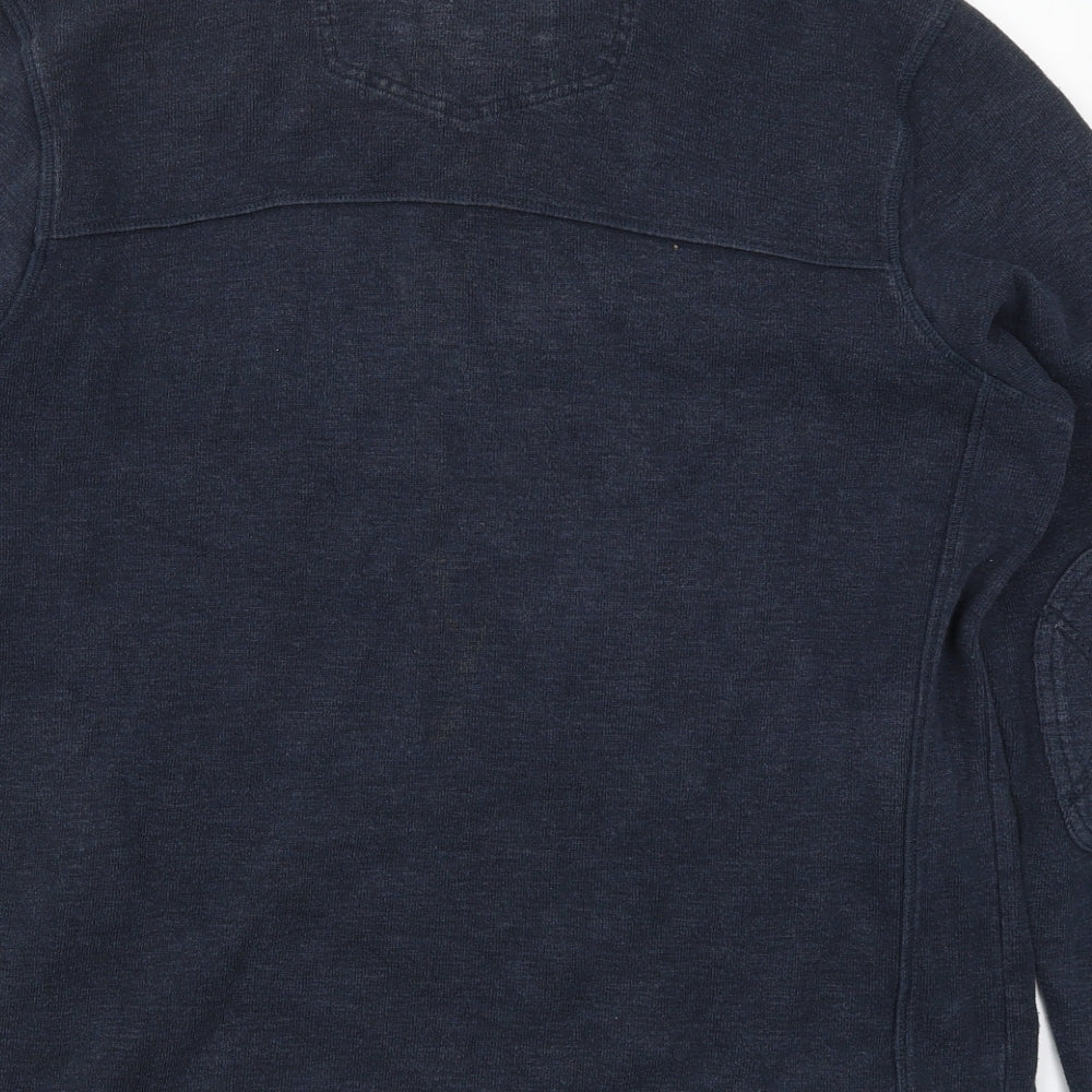 Fat Face Mens Blue   Henley Sweatshirt Size L