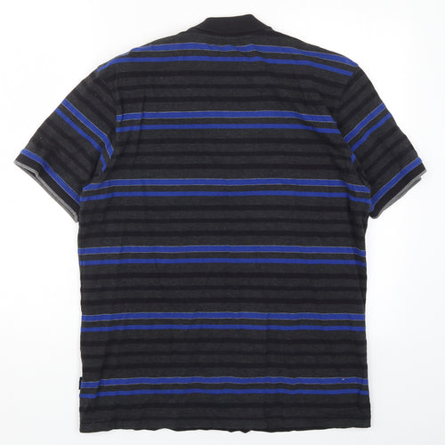 Paul Smith Mens Blue Striped   Polo Size 2XL  - Grey