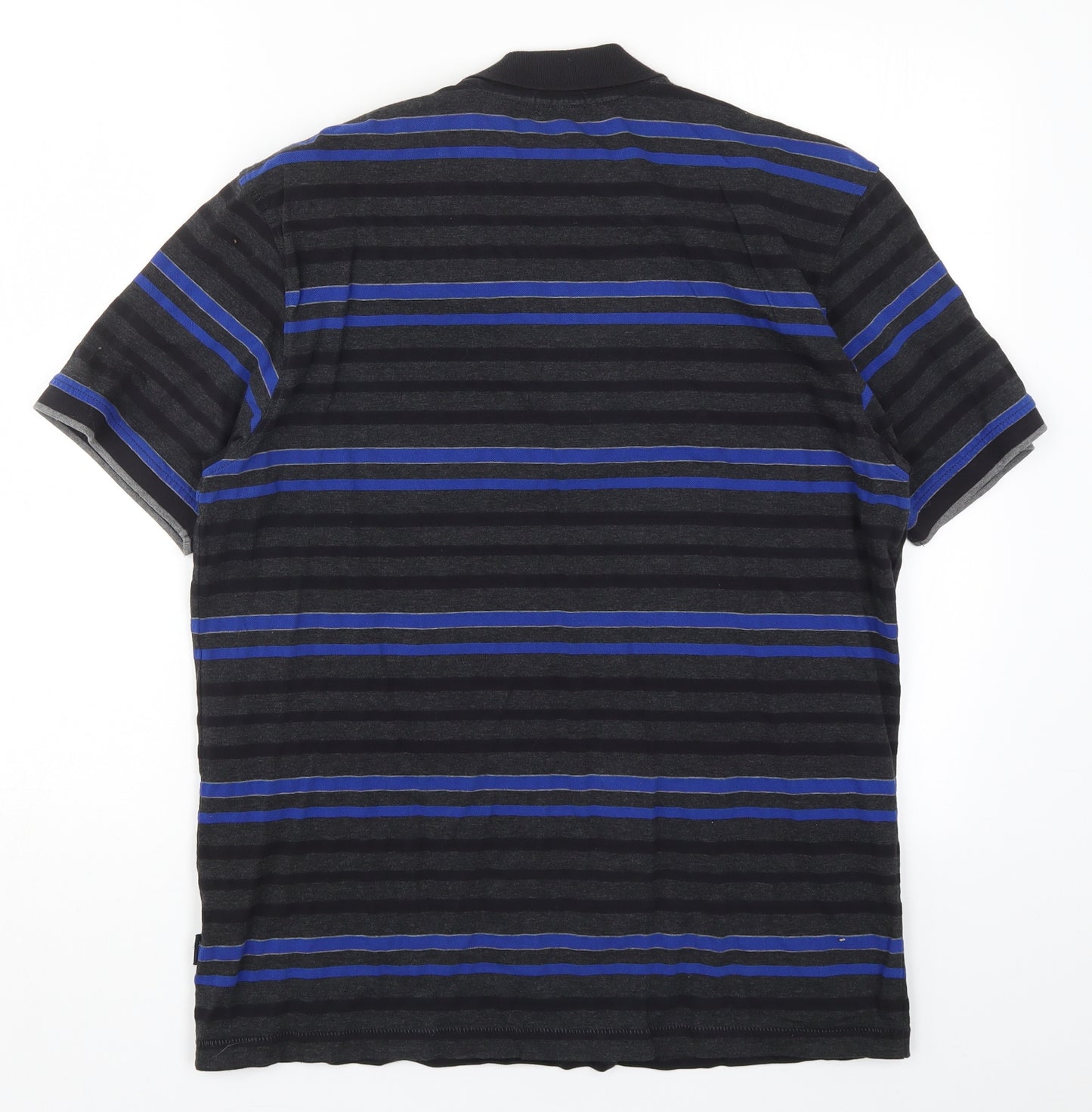 Paul Smith Mens Blue Striped   Polo Size 2XL  - Grey