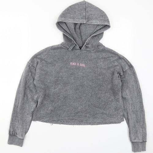 New Look Girls Grey   Pullover Hoodie Size 12-13 Years  - Kind is Cool