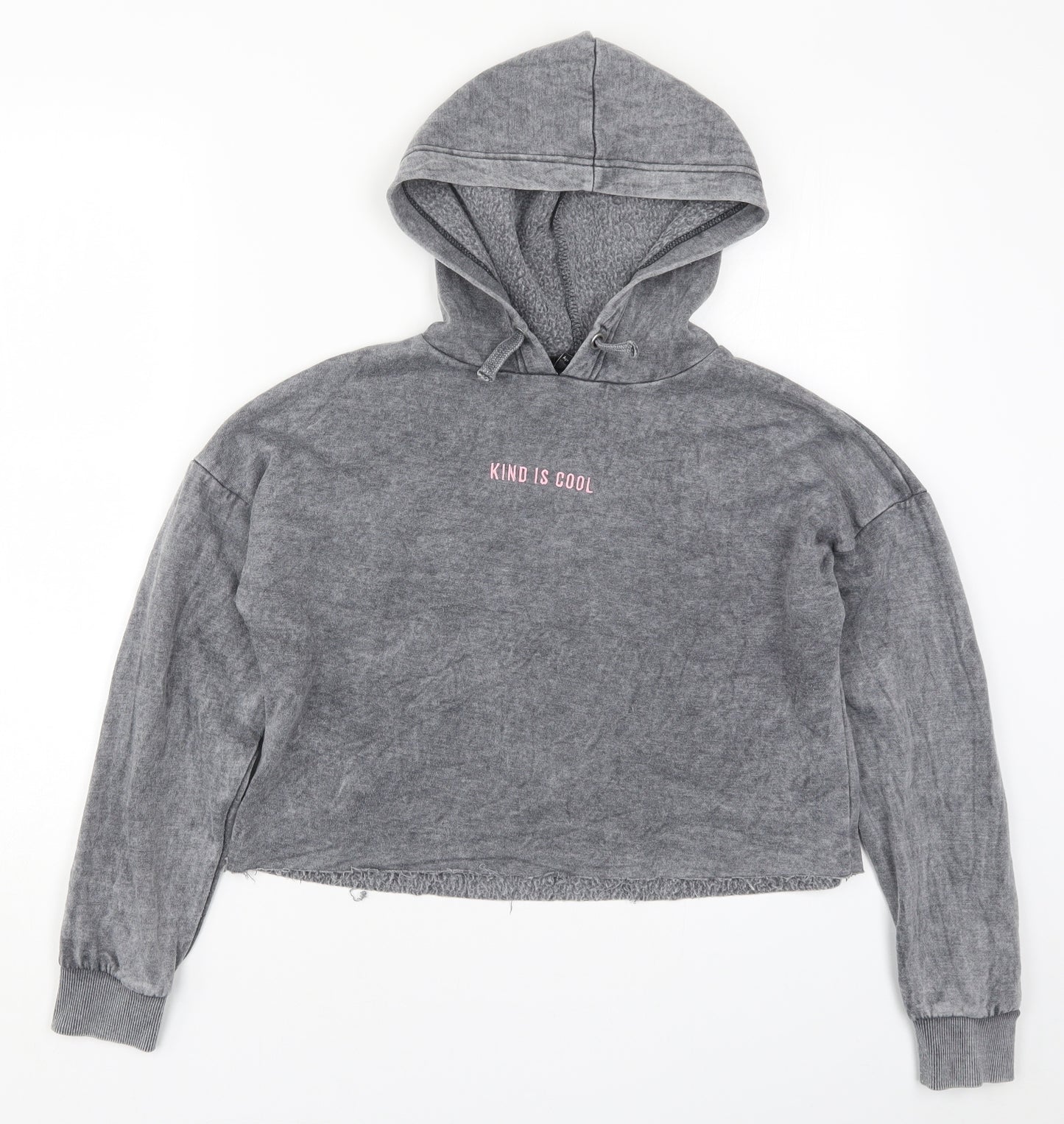 New Look Girls Grey   Pullover Hoodie Size 12-13 Years  - Kind is Cool