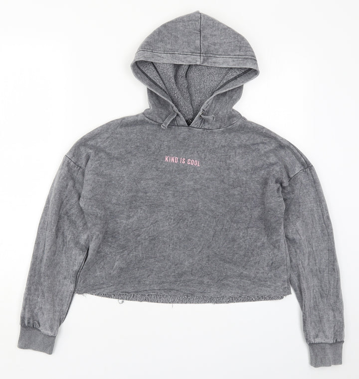 New Look Girls Grey   Pullover Hoodie Size 12-13 Years  - Kind is Cool