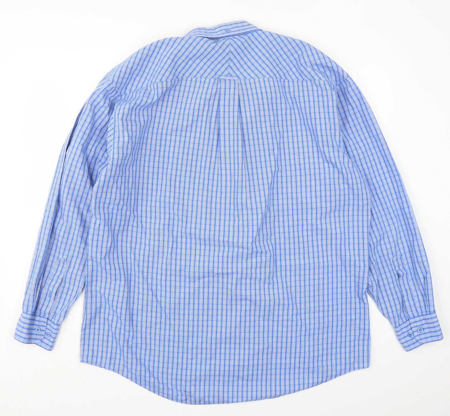 Ben Sherman Mens Blue Check   Button-Up Size 4XL