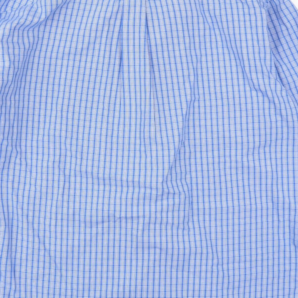 Ben Sherman Mens Blue Check   Button-Up Size 4XL