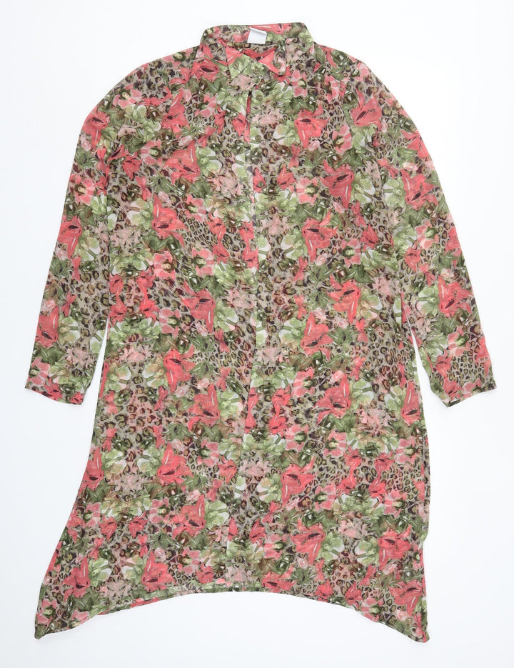 VERO MODA Womens Multicoloured Floral Shirt Dress Size M