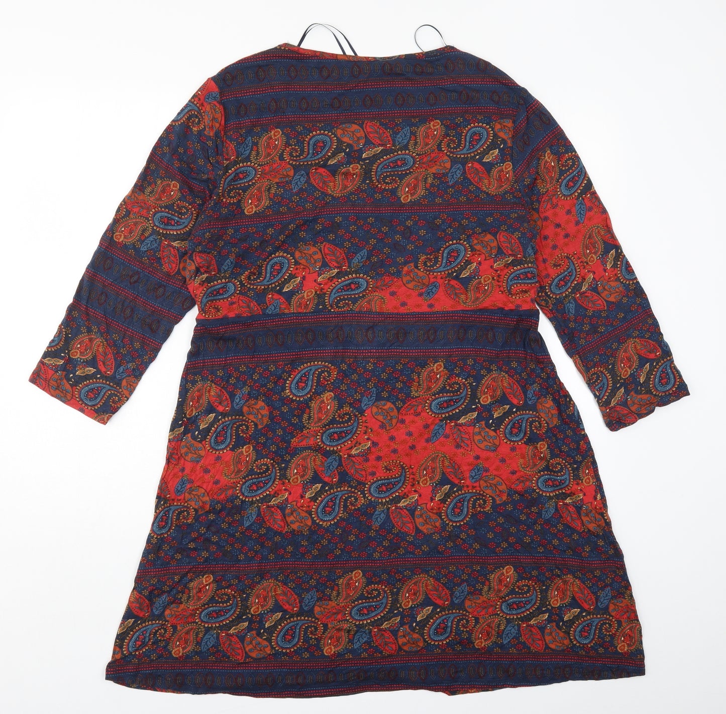 TU Womens Red Paisley  A-Line  Size 20  - Blue