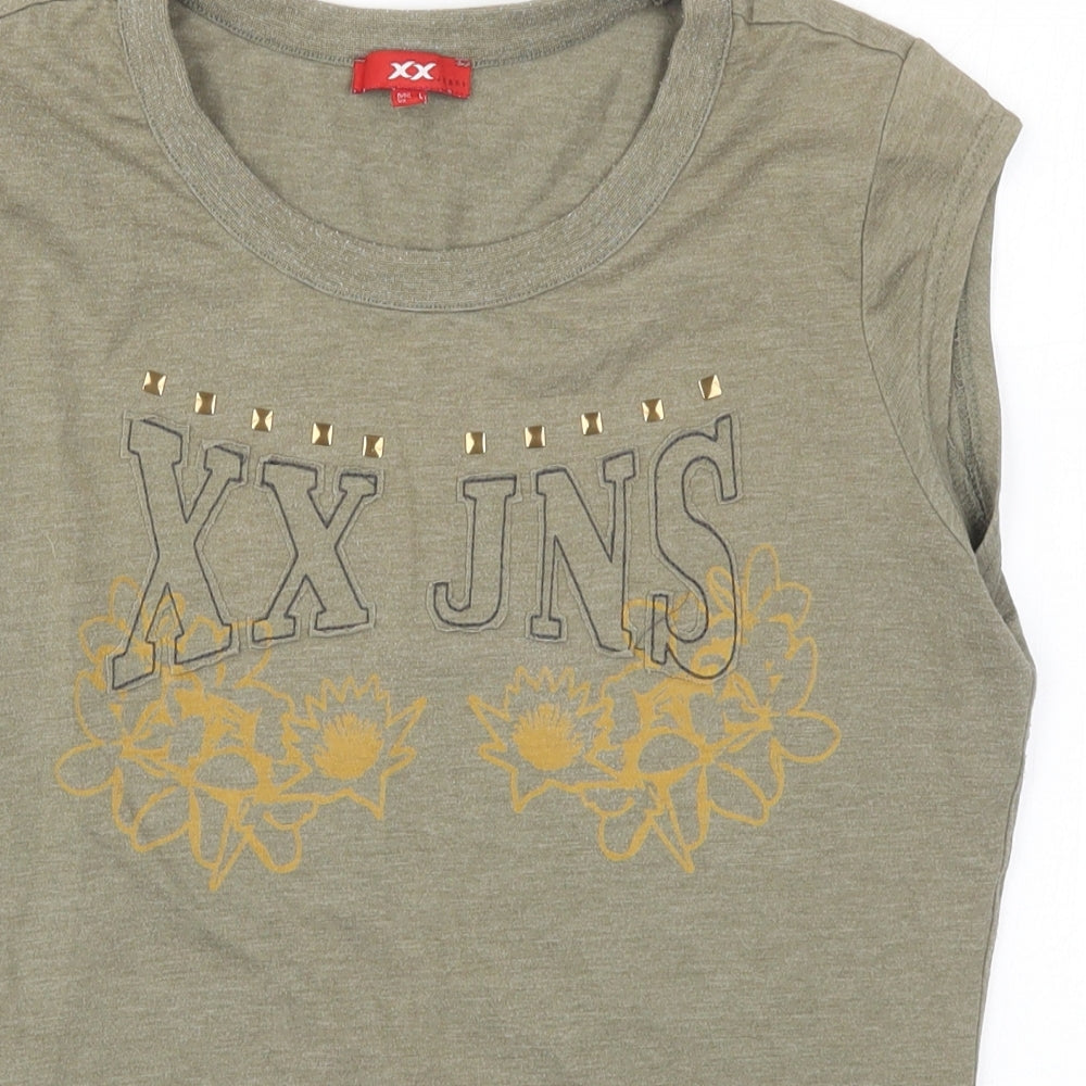 XX Jeans Womens Green   Basic Tank Size L