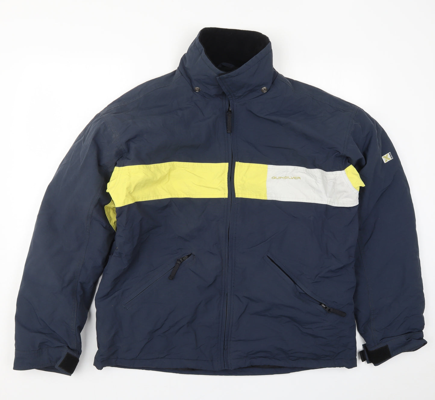 Quiksilver Mens Blue   Jacket Coat Size L  - Yellow
