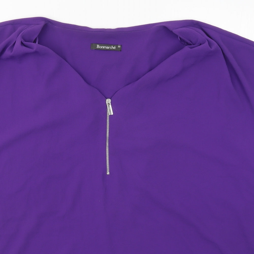 Bonmarché Womens Purple   Basic Blouse Size 20