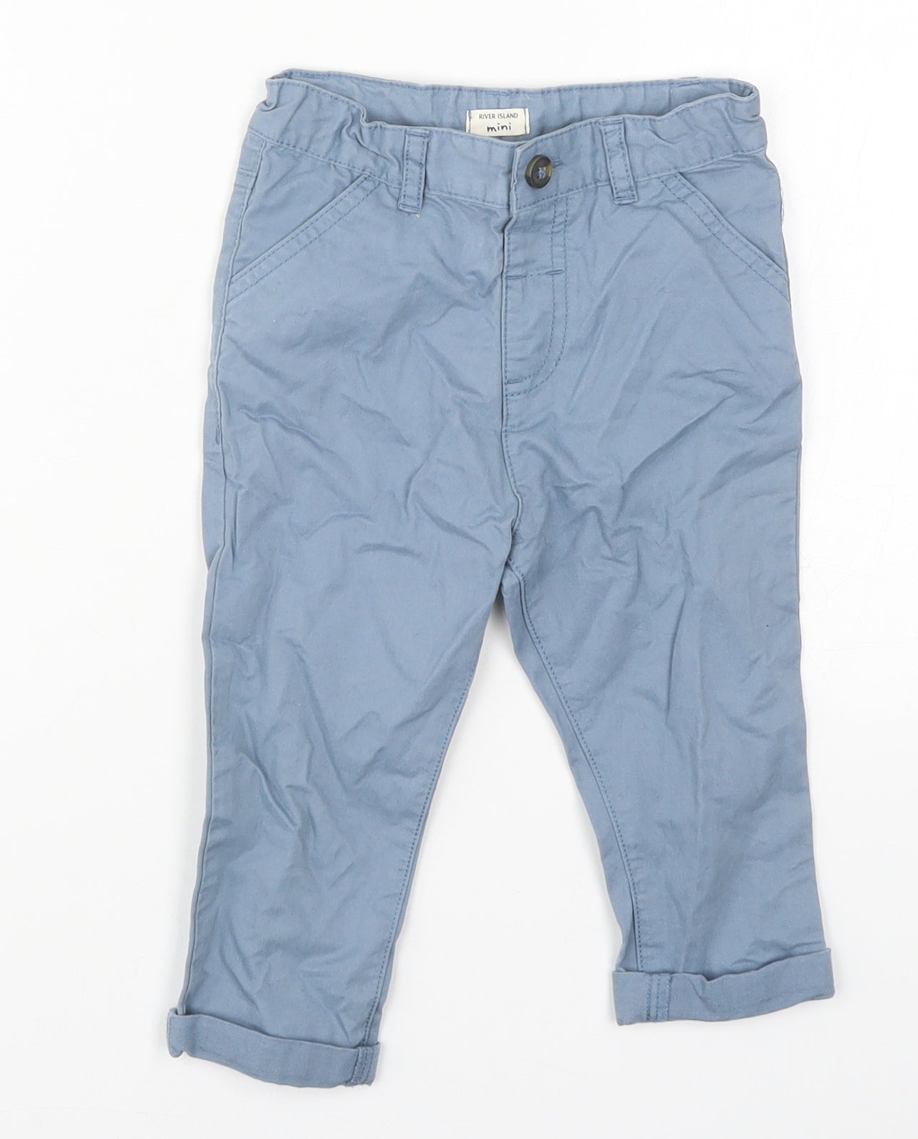River Island Boys Blue   Capri Trousers Size 18-24 Months