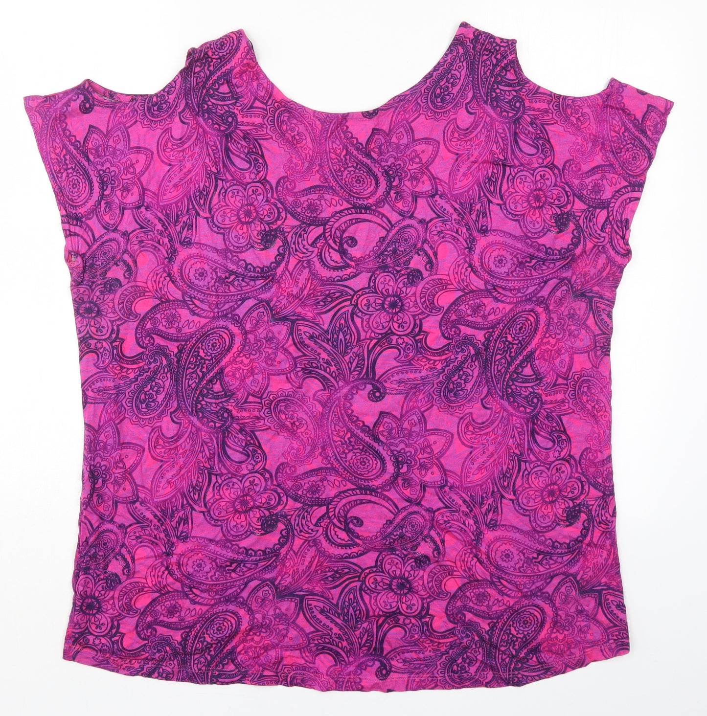 TU Womens Pink Paisley  Basic T-Shirt Size 18