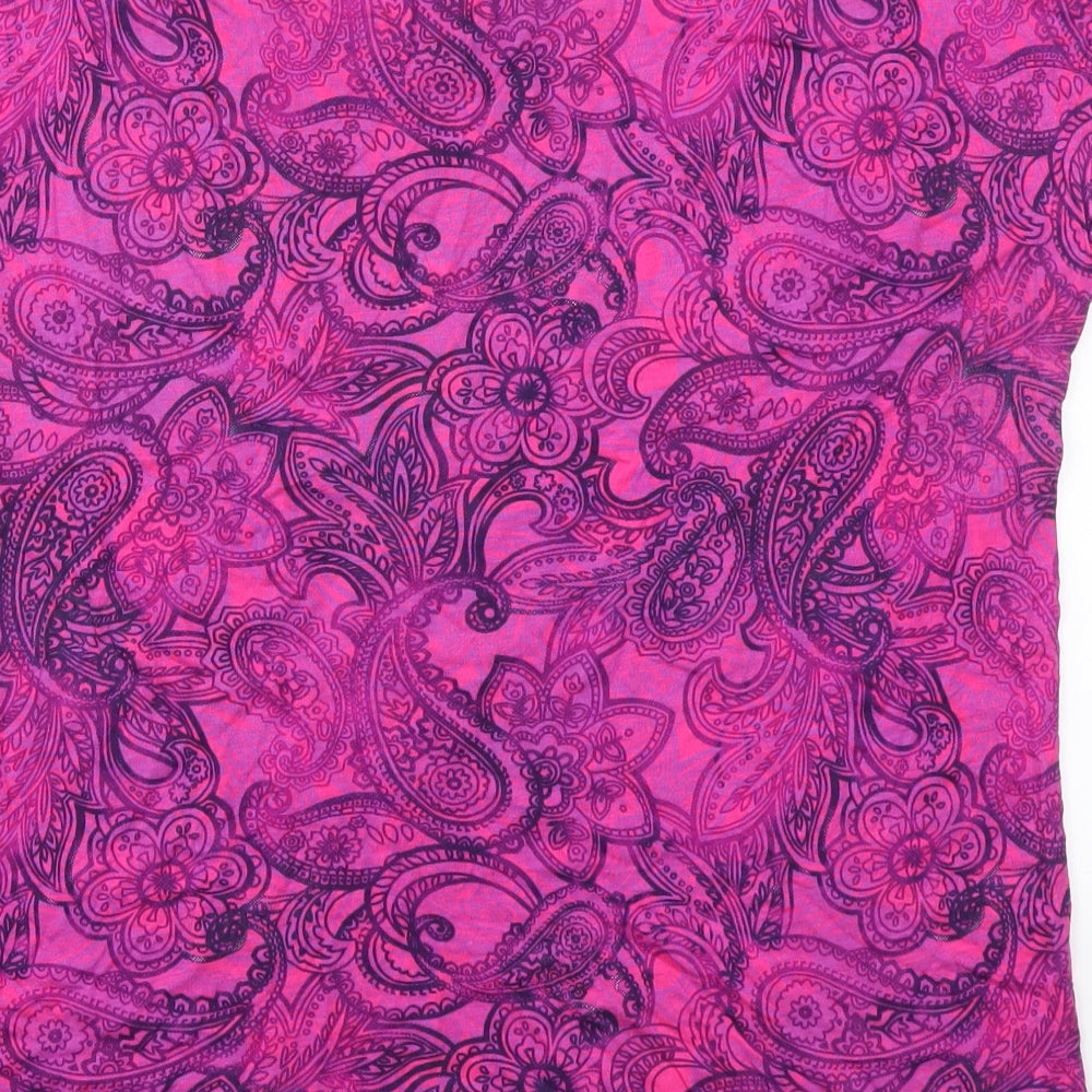 TU Womens Pink Paisley  Basic T-Shirt Size 18