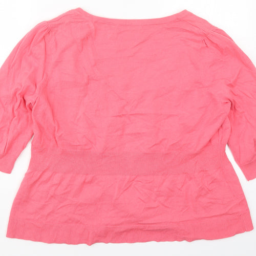 George Womens Pink  Knit Cardigan Jumper Size 20